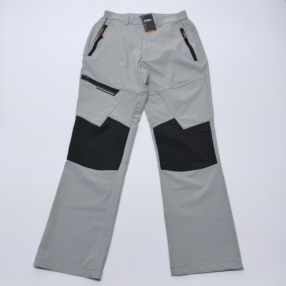 Tacvasen Mens Tactical Hiking Pants Grey Nylon Spandex Stretch Size 30 NWT